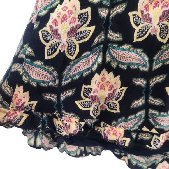 O'Neill Women's Lotus Black Floral LS Button Front/ Drawstring dress, size M - Picture 8 of 9